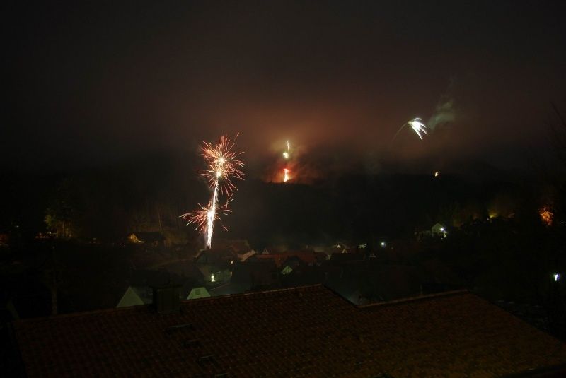 Aussicht Balkon an Silvester 