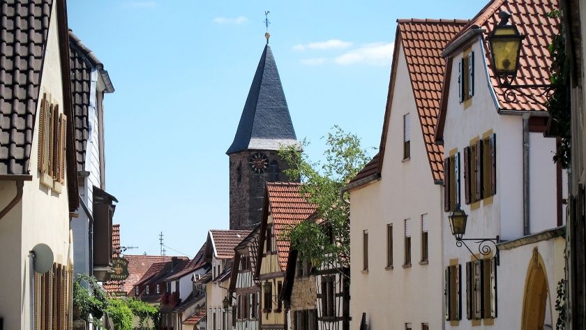 Das Weindorf Mußbach liegt im Herzen der Deutschen Weinstraße.