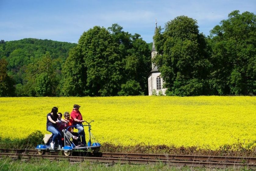 Draisine im Glantal - Radfahren auf Schienen